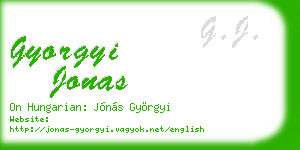 gyorgyi jonas business card