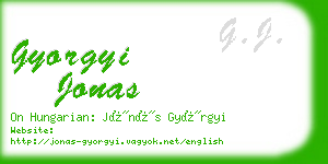 gyorgyi jonas business card